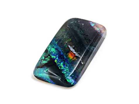 Australian Black Opal 17x8.5mm Rectangle Cabochon 3.61ct