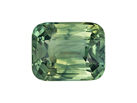 Green Sapphire Loose Gemstone 9.6x7.7mm Cushion 4.05ct