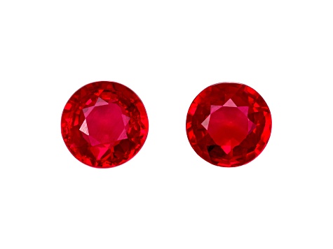 Ruby 5.1mm Round Matched Pair 1.21ctw