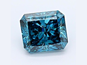 1.13ct Dark Blue Radiant Cut Lab-Grown Diamond VS1 Clarity IGI Certified