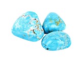 Cripple Creek Turquoise Set of 3 Free-Form Cabochon 27.54ctw