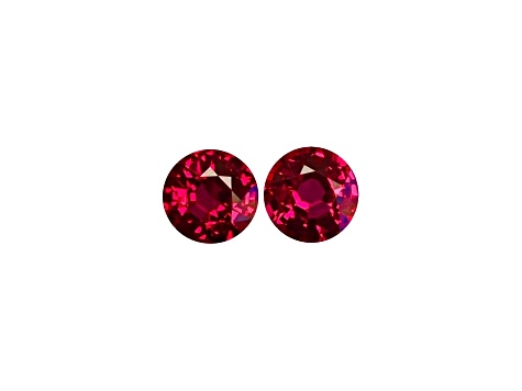 Ruby 6mm Round Matched Pair 2.31ctw