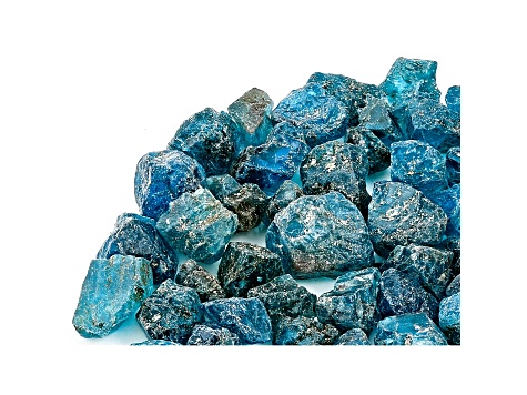 Blue Apatite 75ctw Mixed Shape and Size Rough Parcel