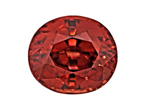 Red Zircon 9.5x8.5mm Oval 5.12ct