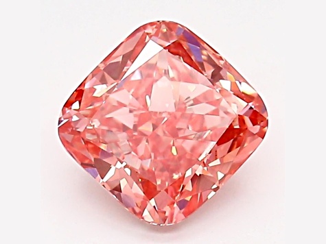 1.45ct Vivid Pink Cushion Lab-Grown Diamond VVS2 Clarity IGI Certified