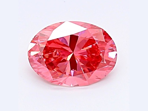 1.07ct Vivid Pink Oval Lab-Grown Diamond VS2 Clarity IGI Certified