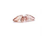 Morganite 19x12mm Pear Shape Matched Pair 19.54ctw