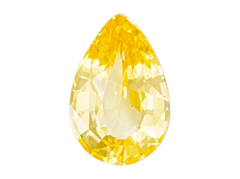 Yellow Sapphire Loose Gemstone Unheated 10.09x6.66mm Pear Shape 2.28ct