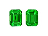 Tsavorite 7.6x5.7mm Emerald Cut Matched Pair 3.38ctw