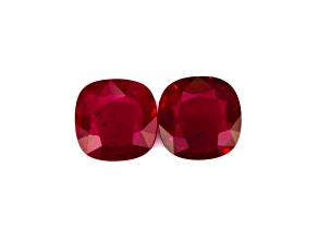 Ruby 6mm Cushion Matched Pair 1.60ctw