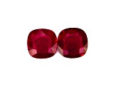 Ruby 6mm Cushion Matched Pair 1.60ctw