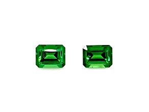 Tsavorite 5.3mm Emerald Cut Matched Pair 1.30ctw