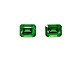 Tsavorite 5.3mm Emerald Cut Matched Pair 1.30ctw