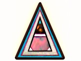 Intarsia Multi-Stone Inlay 36x29mm Triangle