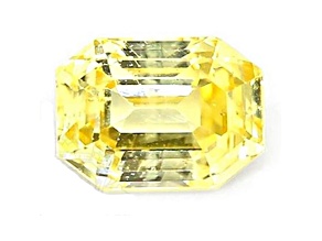 Yellow Sapphire 9x6.6mm Emerald Cut 3.43ct