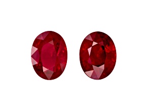 Ruby 7.8x5.8mm Oval Matched Pair 2.99ctw