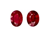 Ruby 7.8x5.8mm Oval Matched Pair 2.99ctw