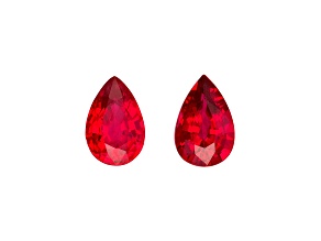 Ruby 6x4mm Pear Shape Matched Pair 1.1ctw