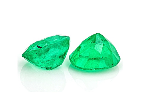 Colombian Emerald 7.0x5.5mm Oval Matched Pair 1.75ctw