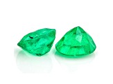 Colombian Emerald 7.0x5.5mm Oval Matched Pair 1.75ctw