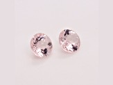 Morganite 8mm Round Matched Pair 3.34ctw