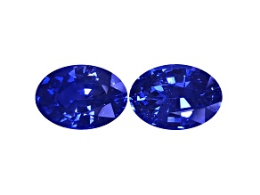 Sapphire 11.20x8.10mm Oval Matched Pair 7.83ctw
