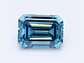 1.28ct Deep Blue Emerald Cut Lab-Grown Diamond VS1 Clarity IGI Certified