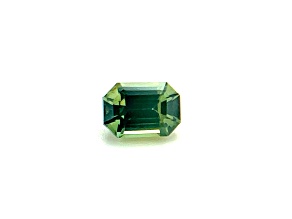 Opalescent Teal Sapphire Unheated 6.1x4.3mm Emerald Cut 0.90ct