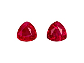 Ruby 3.9mm Trillion Matched Pair 0.65ctw