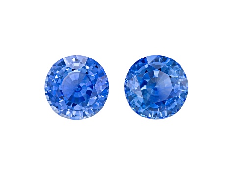 Sapphire 5.6mm Round Matched Pair 1.91ctw