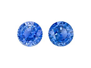 Sapphire 5.6mm Round Matched Pair 1.91ctw