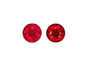 Ruby 4.6mm Round Matched Pair 1.02ctw