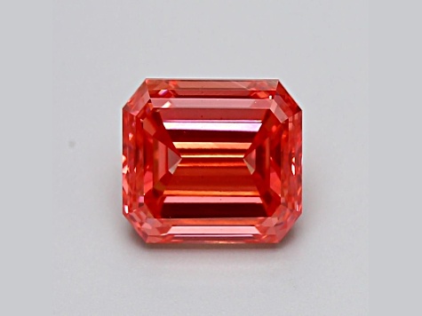 1.87ct Vivid Pink Emerald Cut Lab-Grown Diamond VS2 Clarity IGI Certified