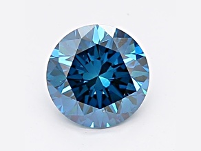 1.00ct Dark Blue Round Lab-Grown Diamond VS1 Clarity IGI Certified