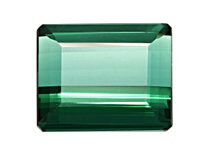 Blue-Green Tourmaline 11.2x13.6mm Emerald Cut 9.21ct