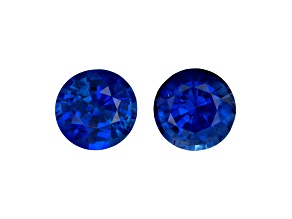Sapphire 6.3mm Round Matched Pair 2.56ctw