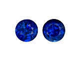 Sapphire 6.3mm Round Matched Pair 2.56ctw