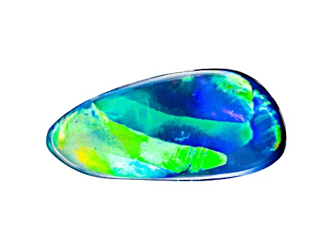 Australian Black Opal 13.7x6.3mm Free-Form Cabochon 1.53ct