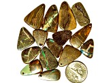 Boulder Opal Pre-Drilled Free-Form Cabochon Set of 15 81ctw