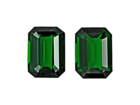 Tsavorite 8x6mm Emerald Cut Matched Pair 3.50ctw