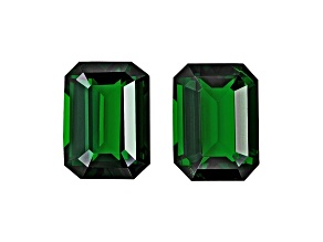 Tsavorite 8x6mm Emerald Cut Matched Pair 3.50ctw