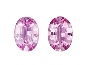 Pink Sapphire Unheated 6.4x4.5mm Oval Matched Pair 1.21ctw