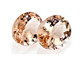 Peach Morganite 11x9mm Oval Matched Pair 7.61ctw