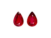 Ruby 7.1x5mm Pear Shape Matched Pair 1.89ctw