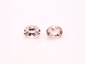 Morganite 9x7mm Oval Matched Pair 3.42ctw
