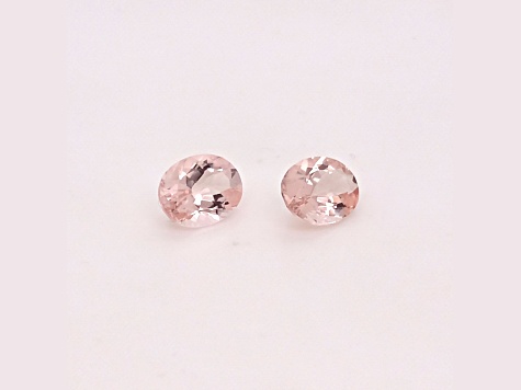 Morganite 9x7mm Oval Matched Pair 3.42ctw