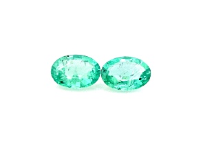 Ethiopian Emerald 7x5mm Oval Matched Pair 1.05ctw