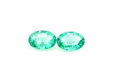 Ethiopian Emerald 7x5mm Oval Matched Pair 1.05ctw