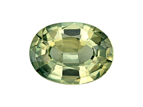 Green Sapphire Loose Gemstone 6.8x5.1mm Oval 0.81ct