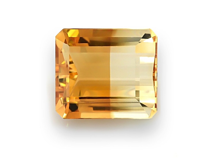 Bi-Color Citrine 14x12mm Emerald Cut 9.14ct